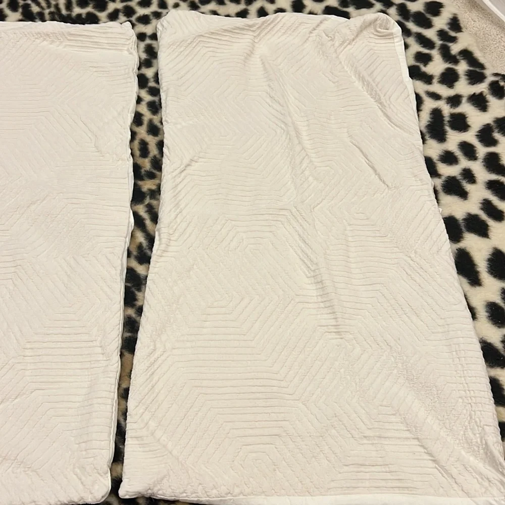 West Elm Ivory Geometric Pillows